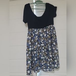 Shein maternity dress, solid & floral, Large, Like new